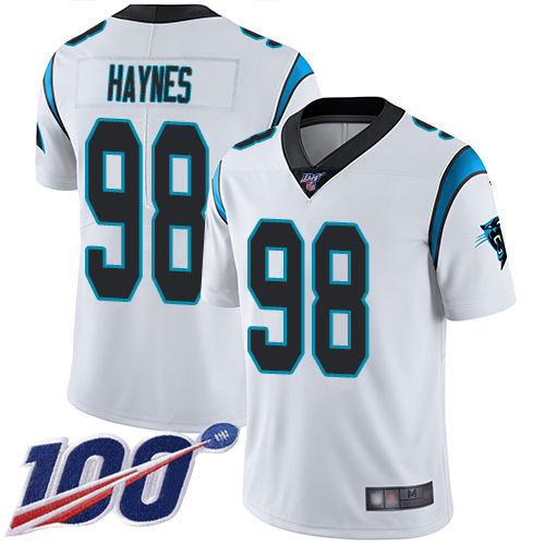 Carolina Panthers Limited White Men Marquis Haynes Road Jersey NFL Football #98 100th Season Vapor Untouchable->carolina panthers->NFL Jersey
